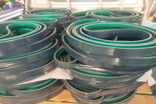 草花紋倒齒形紋砂光機皮帶，菱形格一字花紋輸送帶升級版