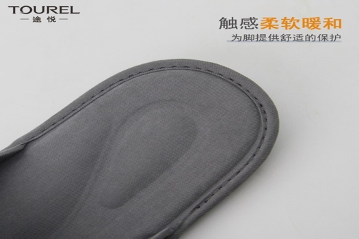 途悅酒店客房一次性拖鞋，棉柔舒適，加厚鞋底，可反洗速干